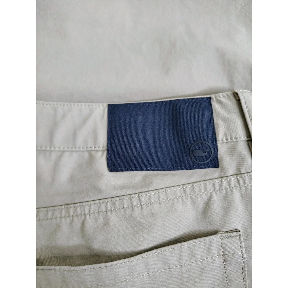 Vineyard Vines Pants Mens 36x30 Beige On-The-Go OTG 5 Pocket Golf Office Stretch